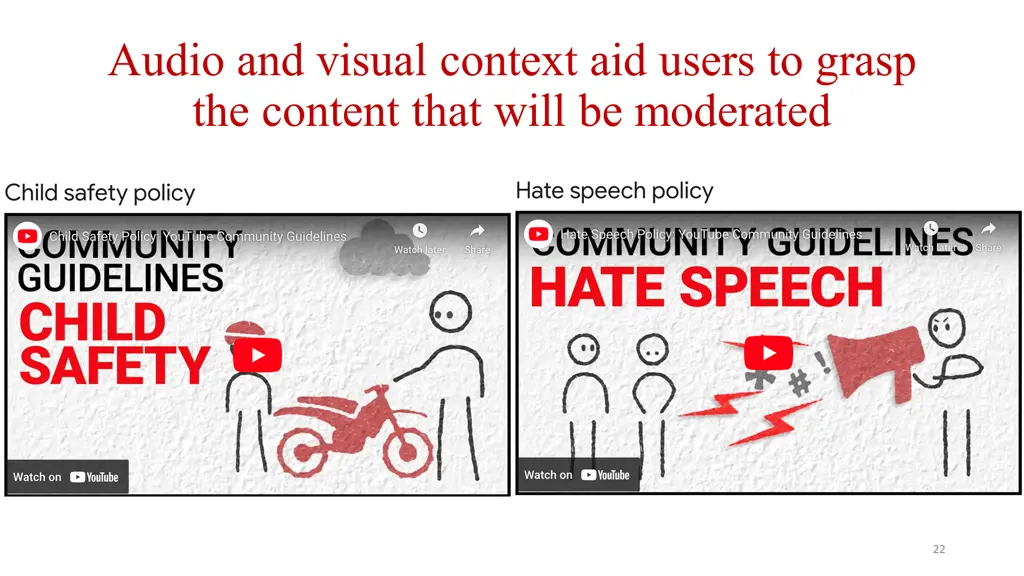 audio and visual context aid users to grasp