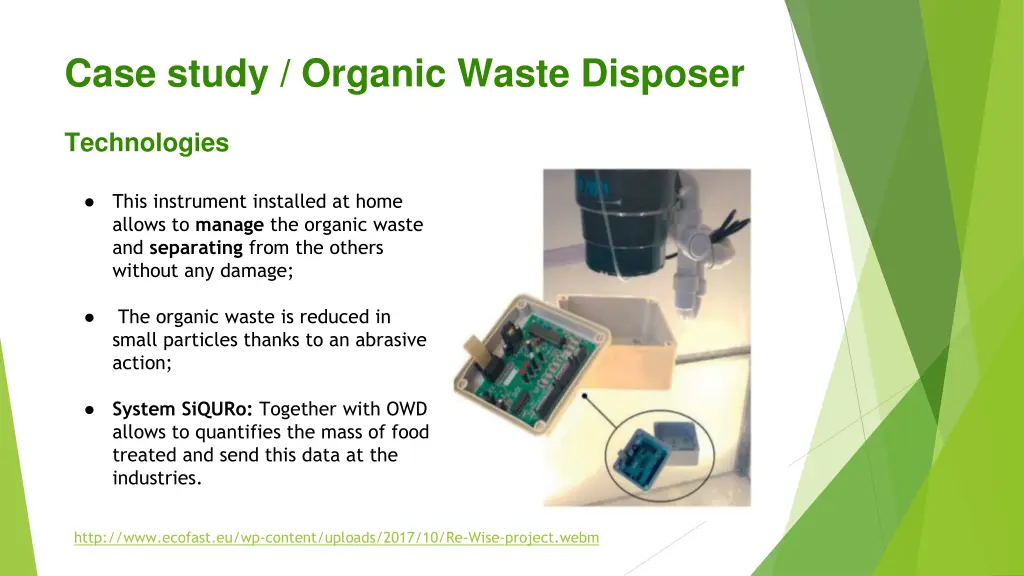 case study organic waste disposer