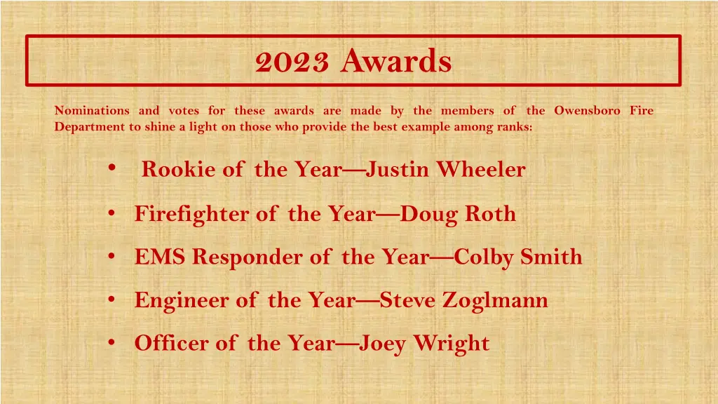 2023 awards