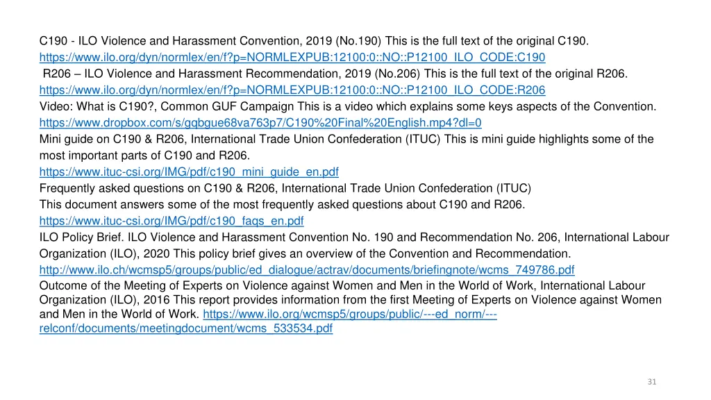 c190 ilo violence and harassment convention 2019