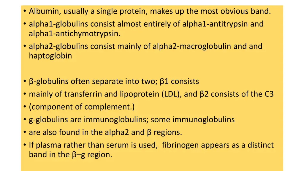 albumin usually a single protein makes