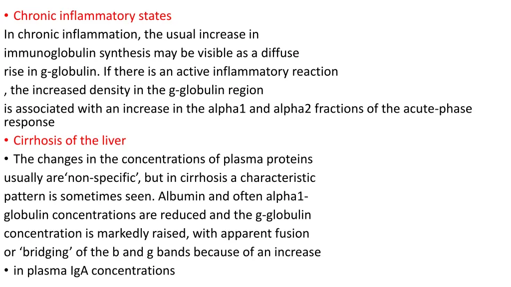 chronic inflammatory states in chronic