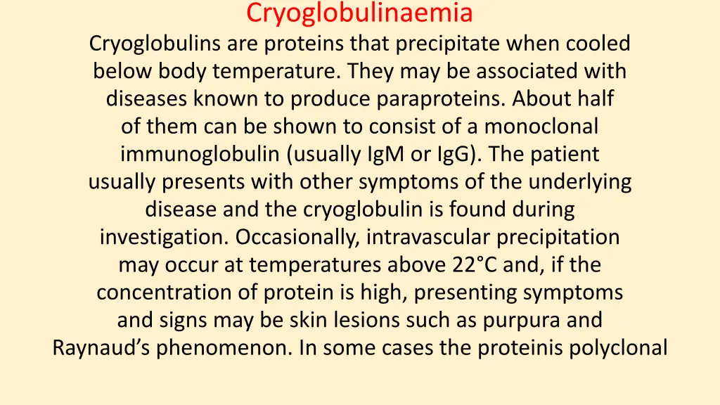 cryoglobulinaemia