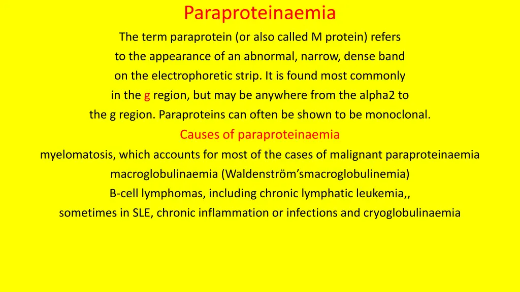 paraproteinaemia