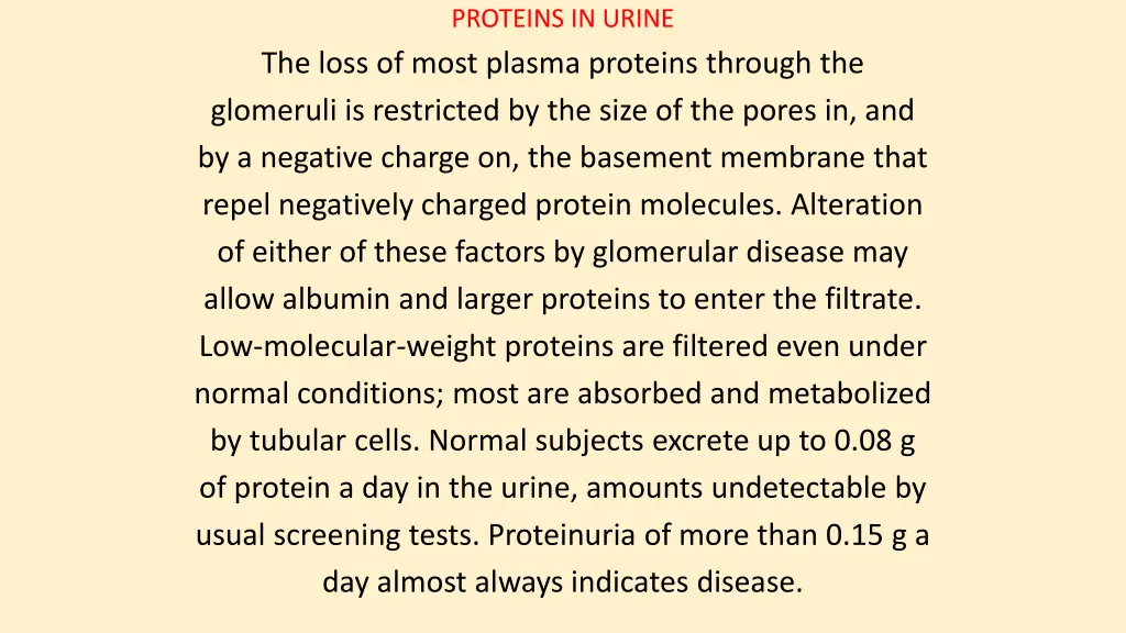 proteins in urine
