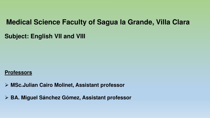 medical science faculty of sagua la grande villa