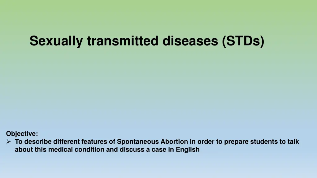 sexually transmitted diseases stds