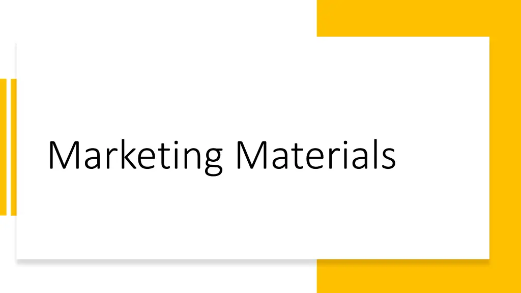 marketing materials