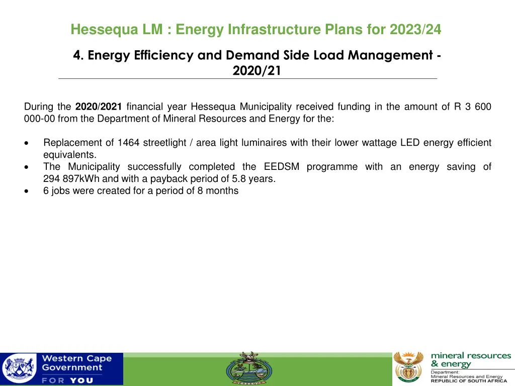 hessequa lm energy infrastructure plans for 2023 4