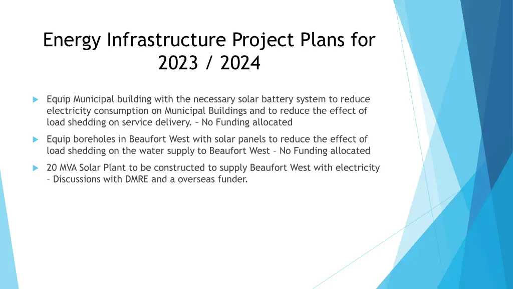 energy infrastructure project plans for 2023 2024