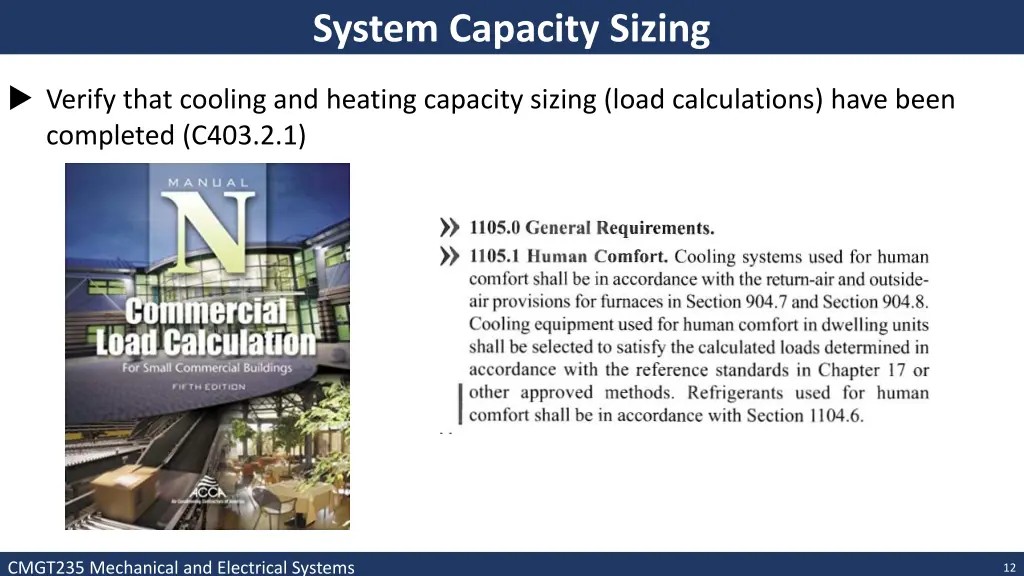 system capacity sizing