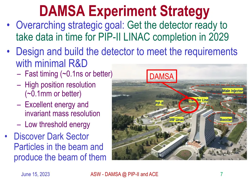 damsa experiment strategy overarching strategic