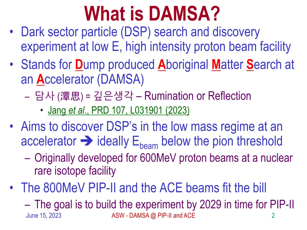 what is damsa