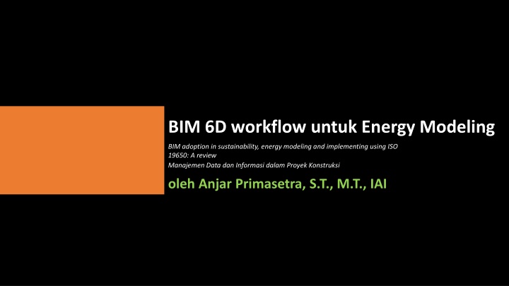 bim 6d workflow untuk energy modeling