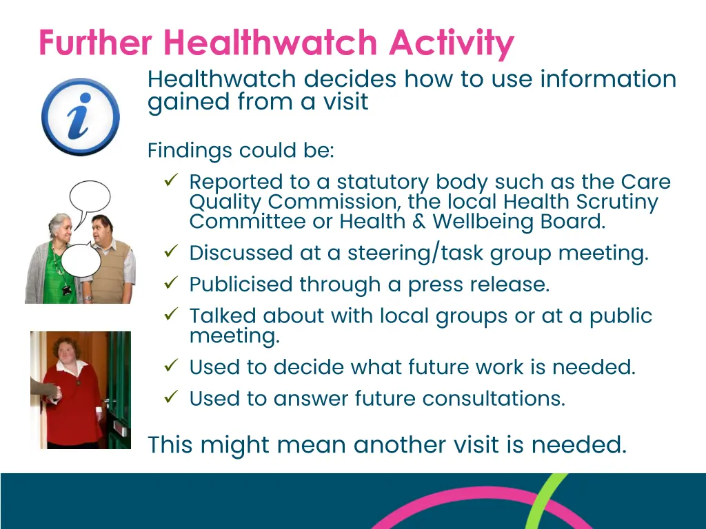 further healthwatch activity healthwatch decides