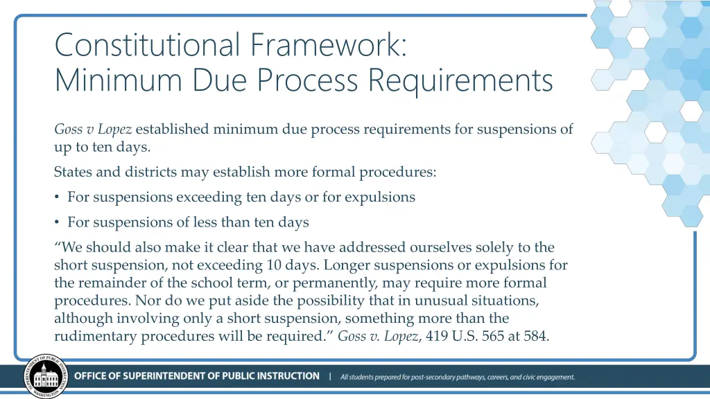 constitutional framework minimum due process