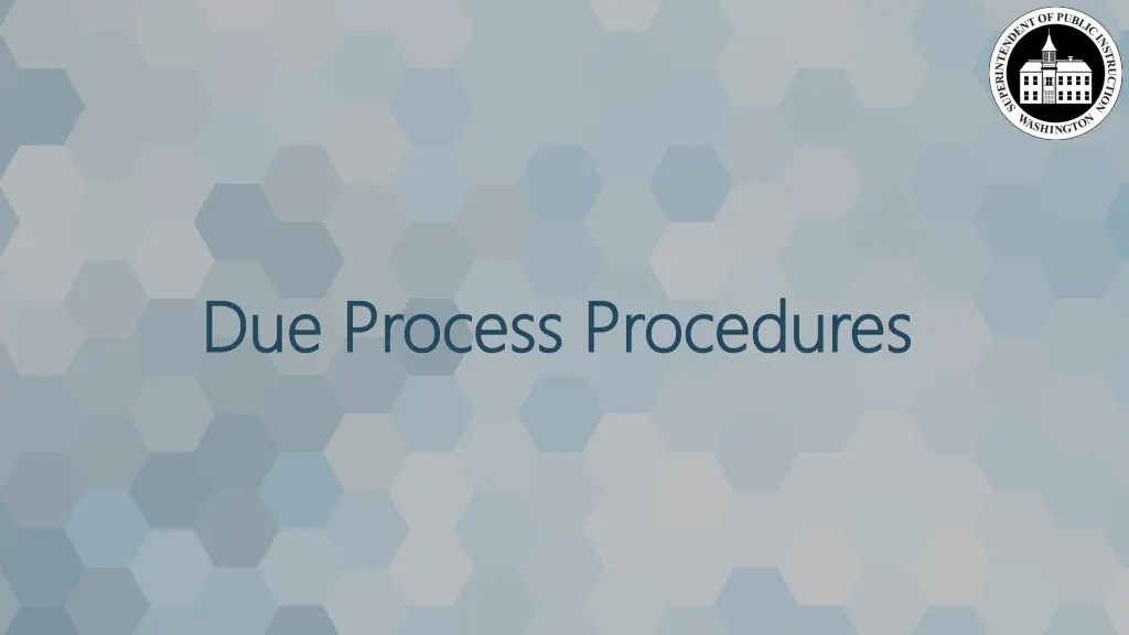 due process procedures due process procedures