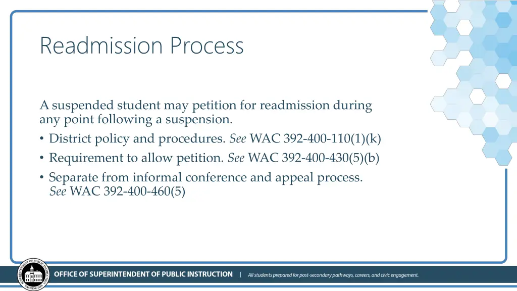 readmission process