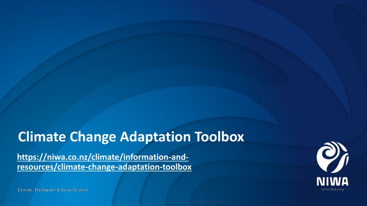 climate change adaptation toolbox