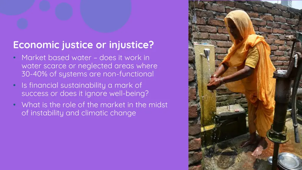 economic justice or injustice market based water