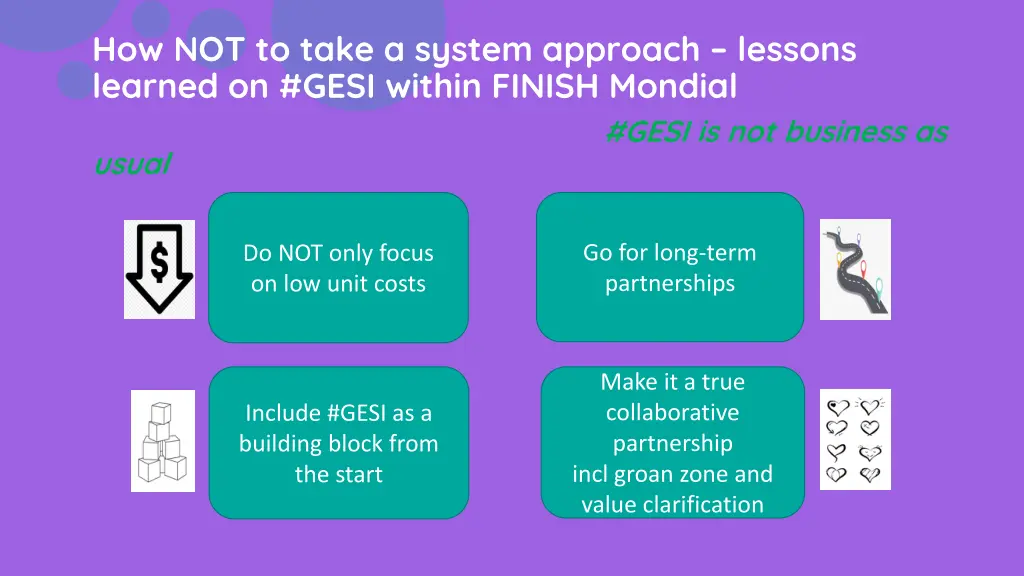 how not to take a system approach lessons learned