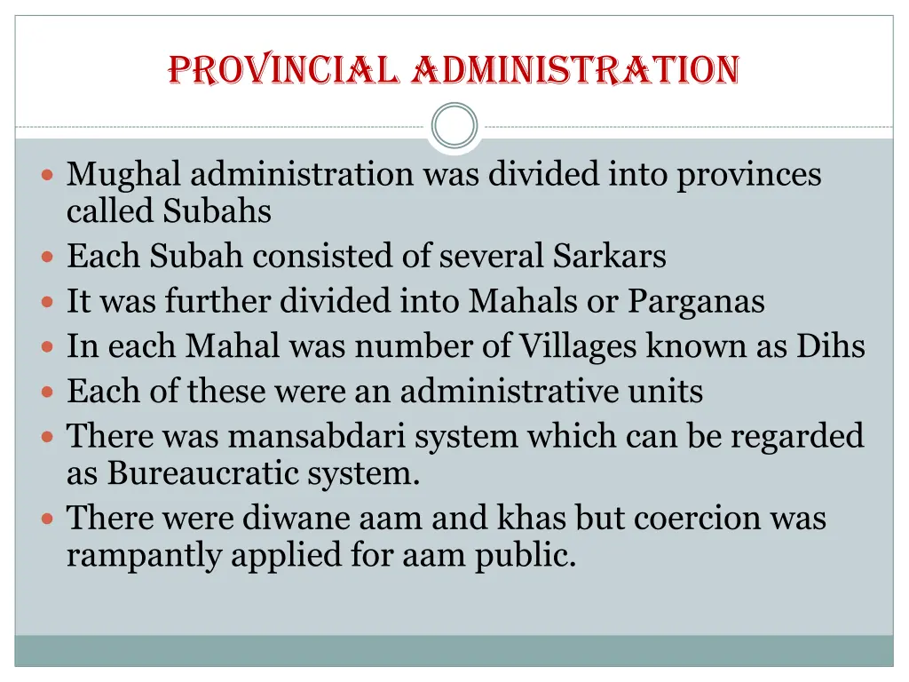 provincial administration