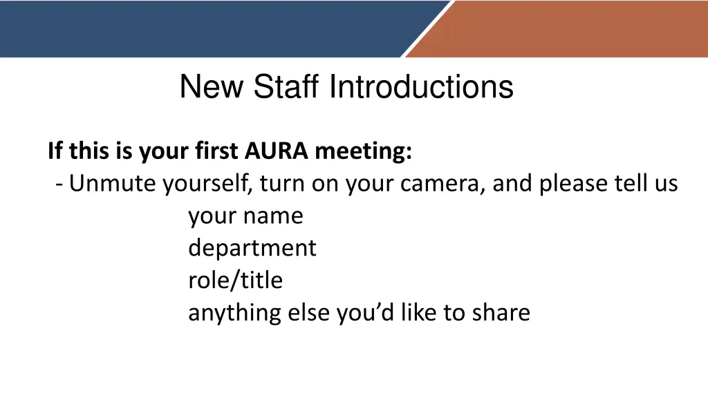 new staff introductions 1