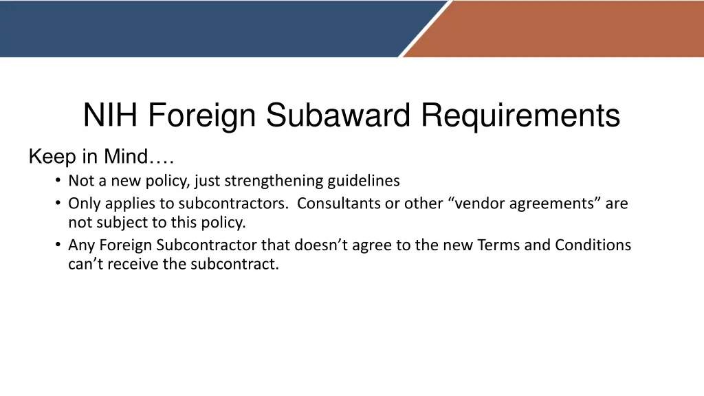 nih foreign subaward requirements 3