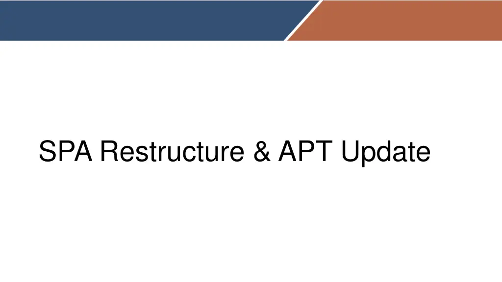 spa restructure apt update