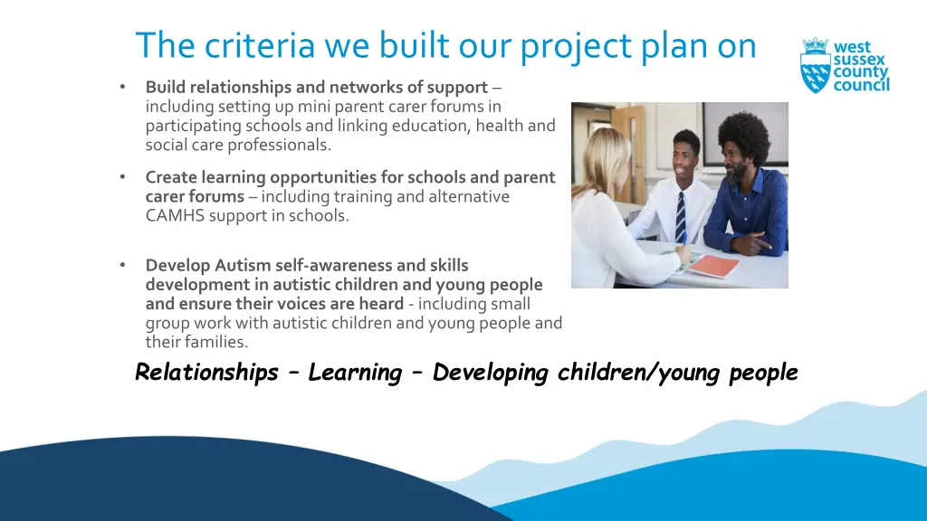 the criteria we built our project plan on