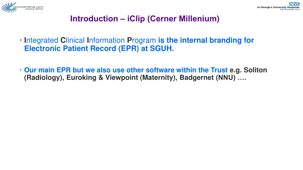 introduction iclip cerner millenium