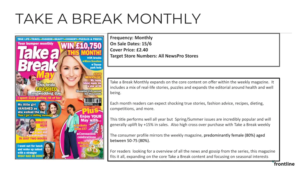 take a break monthly