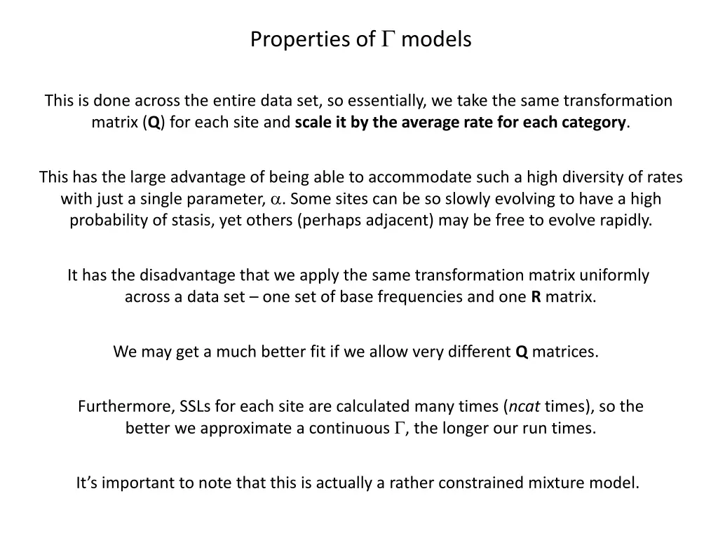 properties of g models