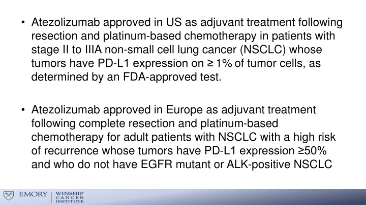 atezolizumab approved in us as adjuvant treatment
