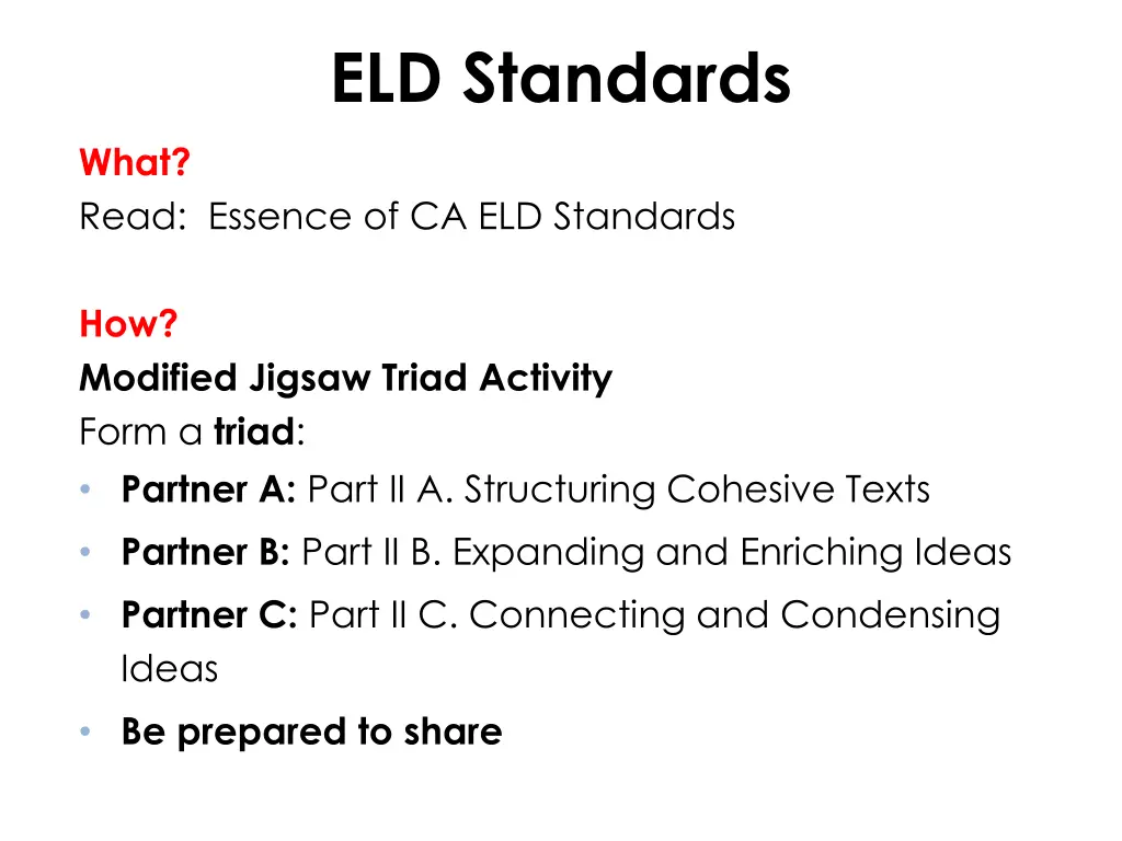 eld standards 1