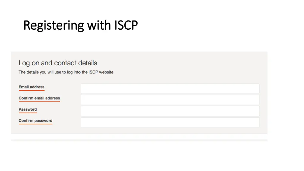 registering with iscp registering with iscp