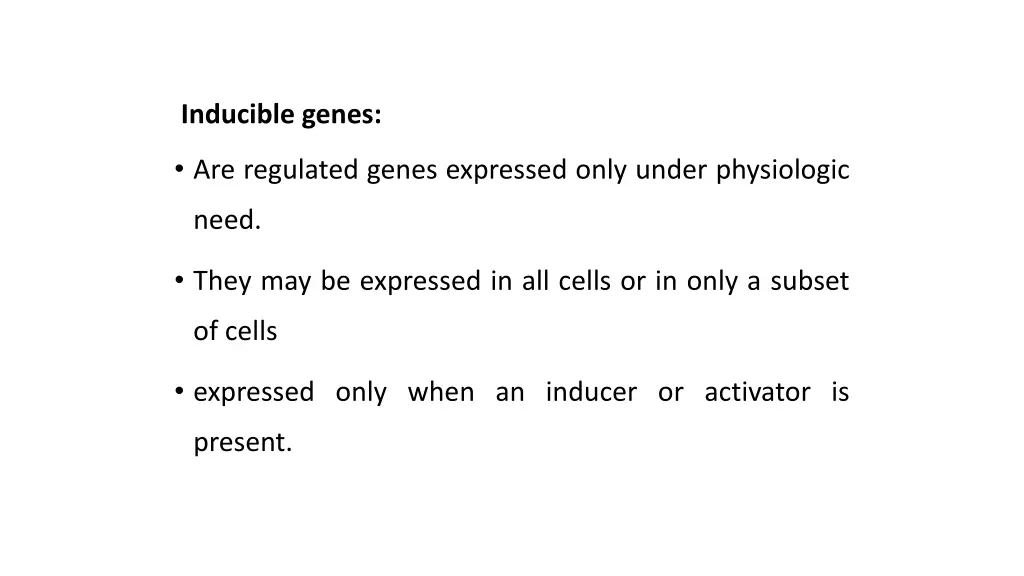 inducible genes