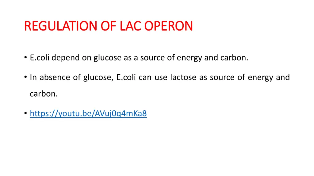 regulation of lac operon regulation of lac operon