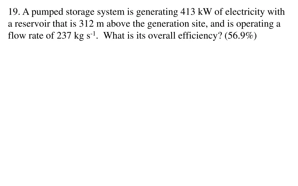 19 a pumped storage system is generating