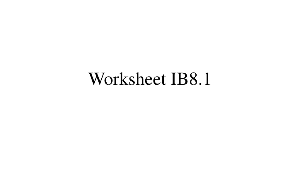 worksheet ib8 1