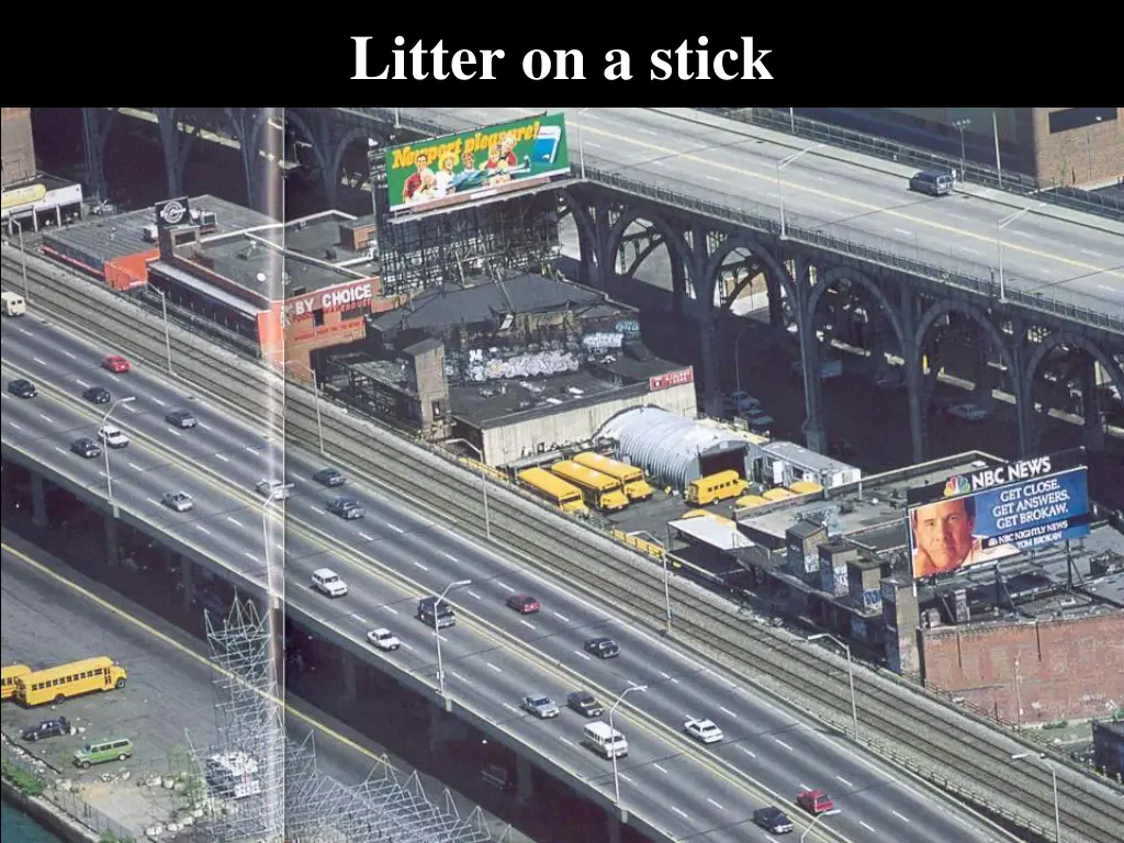 litter on a stick