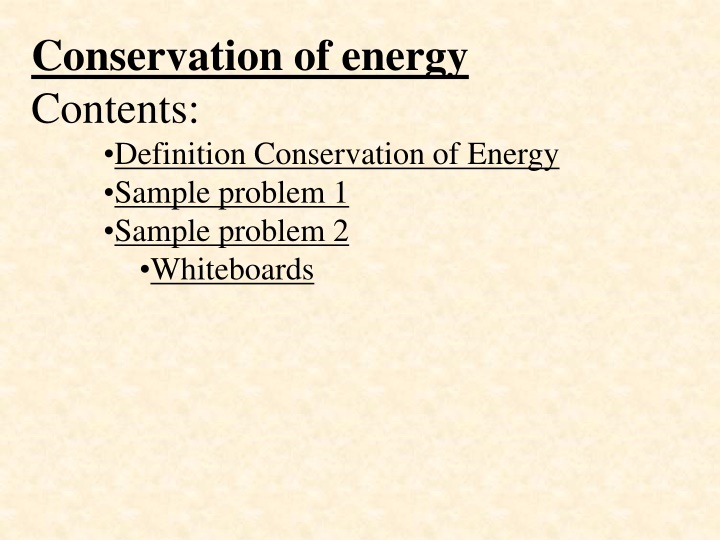 conservation of energy contents definition