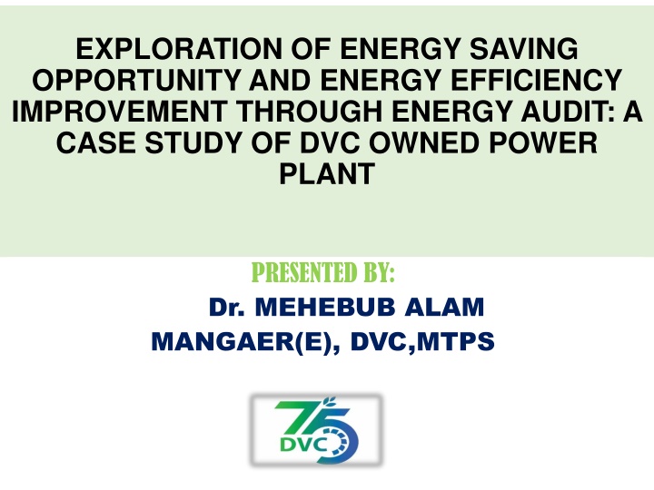 exploration of energy saving opportunity