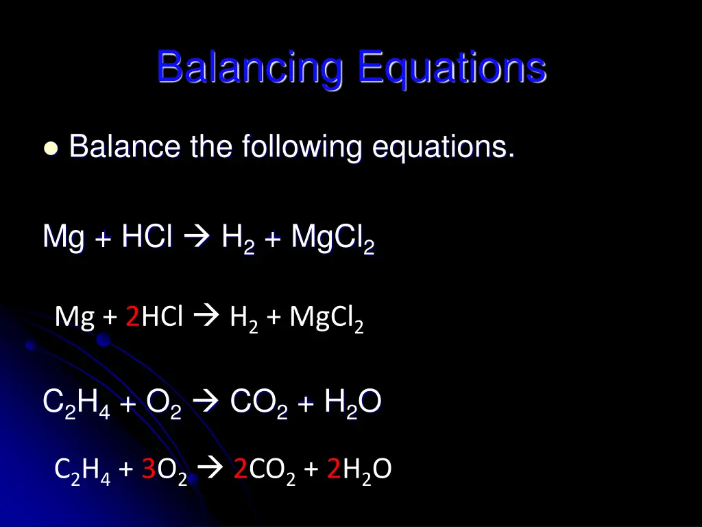 balancing equations 3