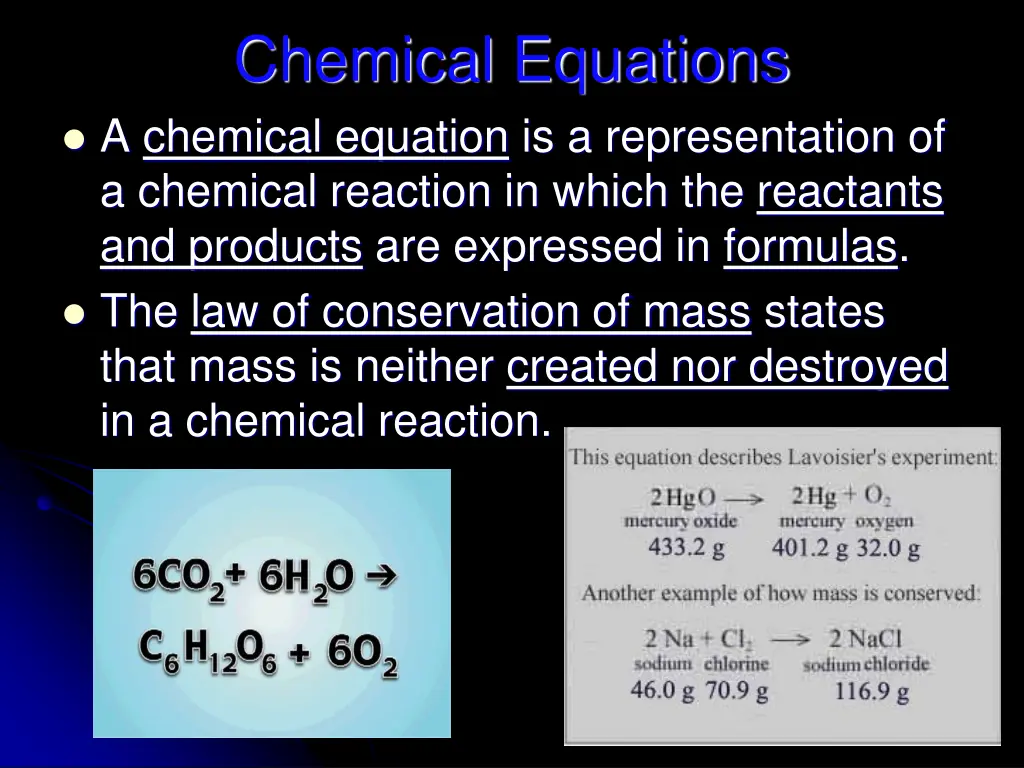 chemical equations a chemical equation