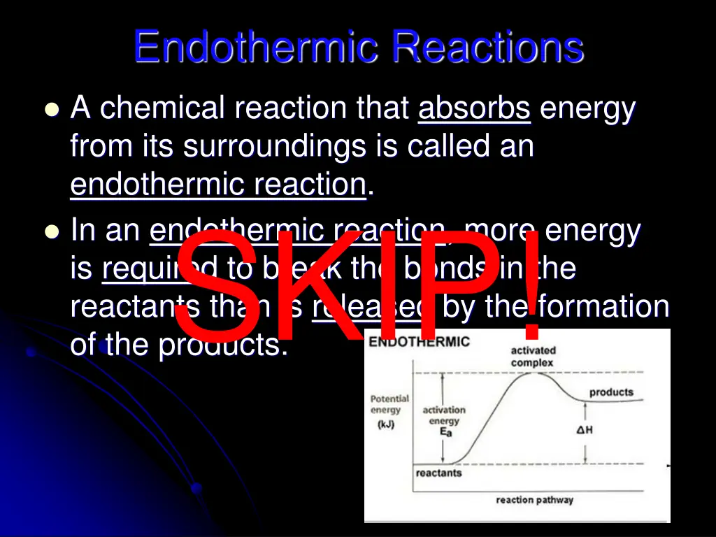 endothermic reactions