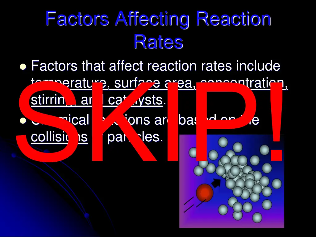 factors affecting reaction rates factors that