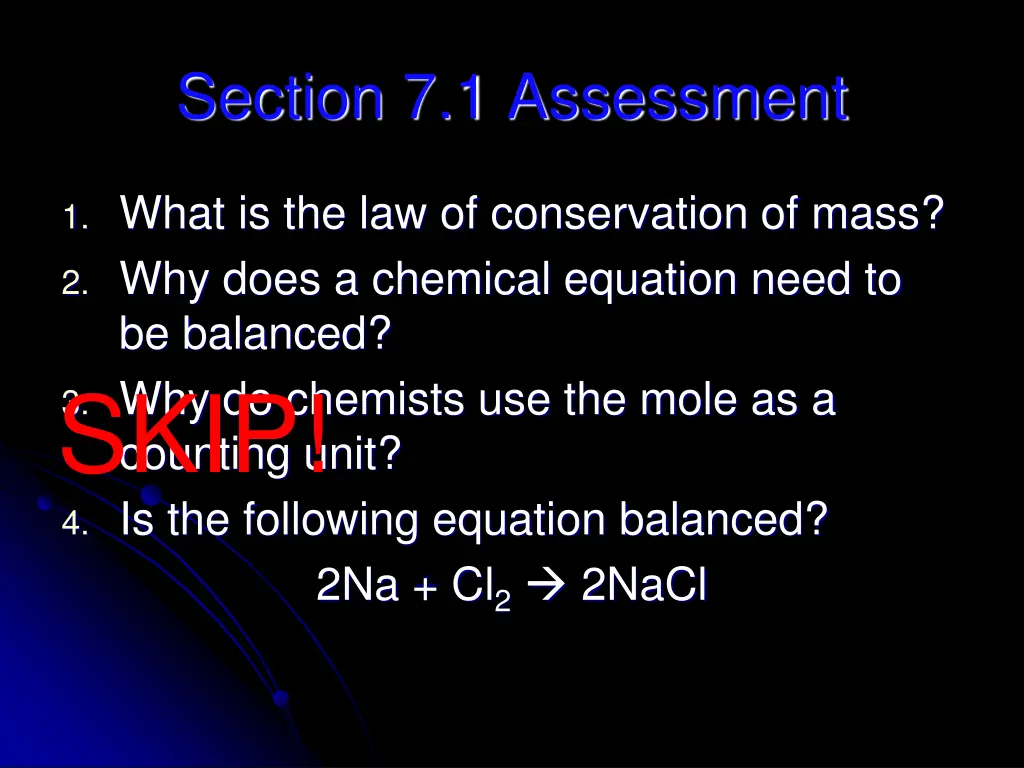 section 7 1 assessment