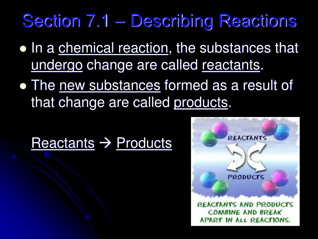 section 7 1 describing reactions