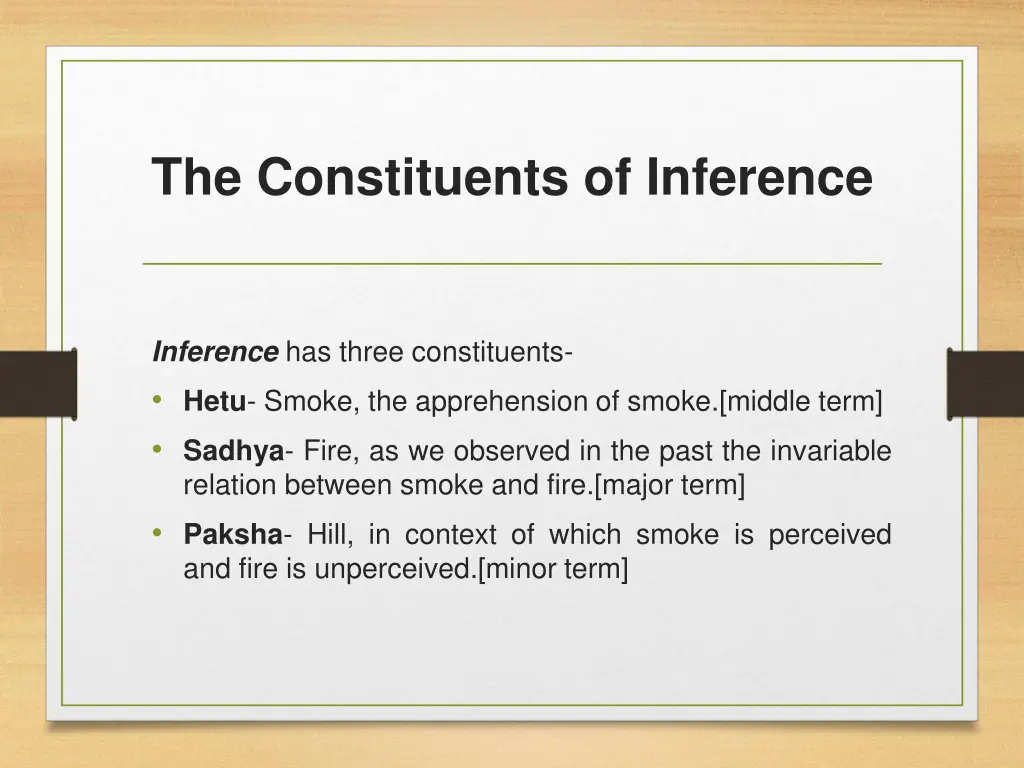 the constituents of inference